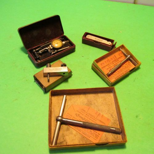 Five Old Machining Metalworking**Starrett*Lufkin** Original Boxes Tools