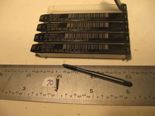 5 pc Hy-Pro 6-32 2 Flute Gun Taps 2812401 280 GH3 25/P S/O                 (70)