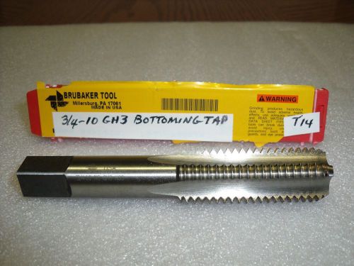 3/4-10 4 FLUTE GH3 BOTTOMING TAP BRUBAKER TOOL - NEW - T14