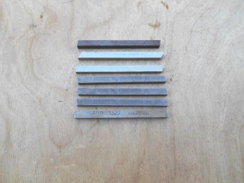 LATHE , MILLING MACHINE TOOL BITS , 3/16&#034; x 2 1/2&#034; ,LATROBE ,UNKNOWN , LOT OF 7