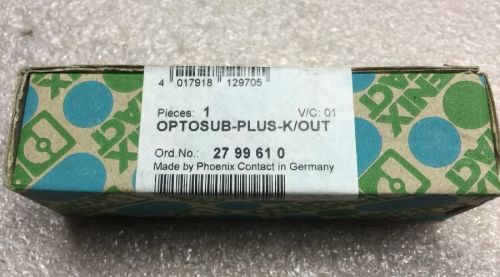 Phoenix Contact Optosub-plus, 2799610, OPTOSUB-PLUS-K/OUT Shipsameday Free#1179P