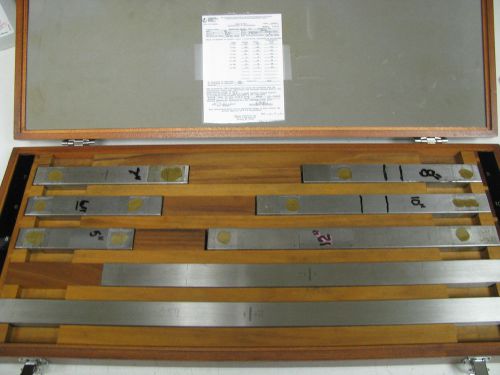 Mitutoyo/mixed #516-763 grade 3, 8 pc., square long/large gage block set - ev22 for sale