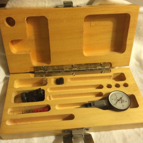 BROWN &amp; SHARPE BESTEST .00005&#034; INDICATOR 7033-3 W/PARTS AND TOOLS IN WOODEN CASE