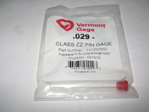 Vermont Gage Pin, .029”