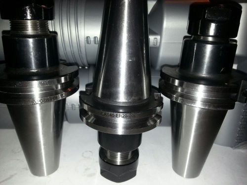 3 Pc CAT40 ER20 Collet Chuck Set NEW