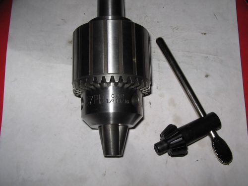 Jacobs #37PD  SUPER Drill Chuck/Key, MT3 Arbor, JT3 Mount, 1/4&#034;-13/16&#034; Capacity