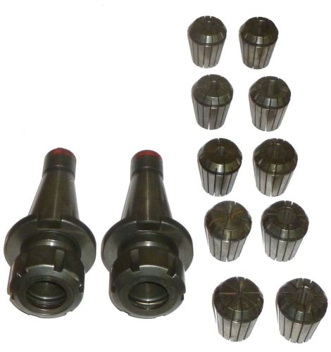 2 ETM #40 NMTB ER32 COLLET CHUCKS W/ COLLETS