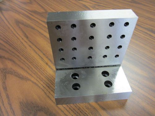 ANGLE PLATE 6x6x4x1-1/4&#034; Precision Ground w. tapped holes 0.0002&#034; #PGAP-664-New