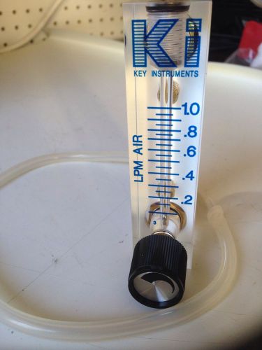 NEW KEY INSTRUMENTS ACRYLIC .1-1.0 LPM AIR FLOW METER  ADJUSTABLE (A1)