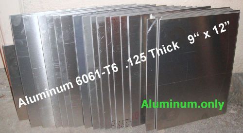 1/8&#034; .125 Aluminum Sheet Plate 12&#034; x 9.&#034; 6061  3 plcs,.