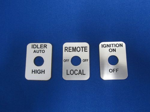 NEW LOT LINCOLN WELDER SA-200 SA 250 TOGGLE SWITCH LEGEND PLATE SILVER