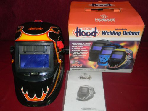 Hobart Hood Auto-Darkening Welding Helmet Flames Very Lightly Used