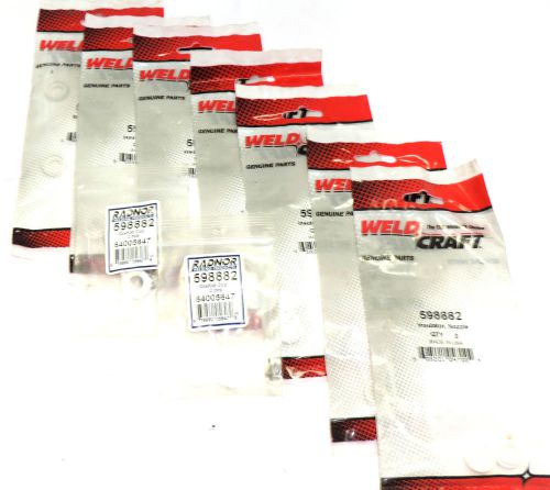 LOT OF 9 NEW PACKS OF 2 WELDCRAFT/ RADNOR 598882 INSULATOR NOZZLES