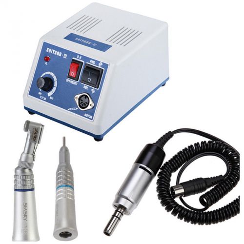 Dental Lab Marathon Micro Motor 35,000rpm N3 + Straight Handpiece + Contra Angle