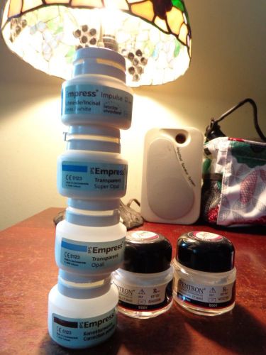 Dental Lab Porcelain Lot Mixed Empress Impulse Avante 6 BOTTLES Ivoclar Pentron