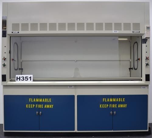 8&#039; Fisher Hamilton Safeaire Laboratory Fume Hood w/ Flammable Cabinets