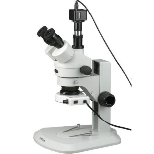 3.5X-180X Zoom Stereo Microscope with 80-LED Light and 8MP Camera