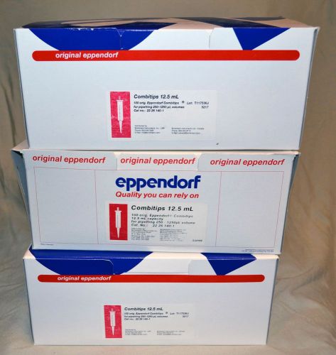 Set of 300 Eppendorf Combitips 12.5 mL cat. no 22 26 140-1