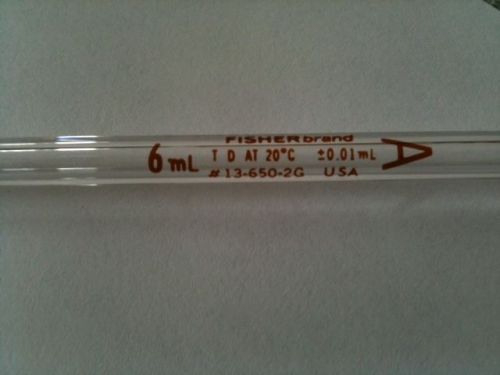 Fisherbrand Fisher brand Class A 6.0 mL Volumetric Glass Pipette