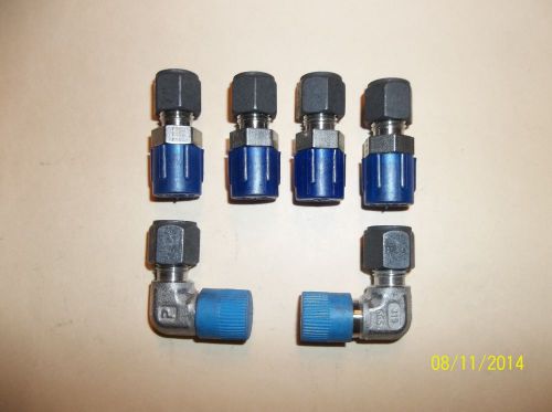 PARKER - CPI -(S) - 1/4 OD X 1/4 NPT  -316-SS MALE - TUBING ADAPTORS- 6 PCS