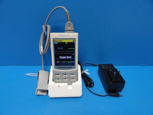 CHOICEMED MD300M122 Handheld SpO2 Monitor W/ Charging Base &amp; AC Adapter