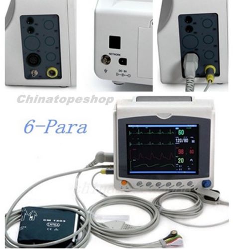 2015 New Patient monitor, multi-para NIBP,SPO2,ECG,TEMP,RESP,PR,Printer optional