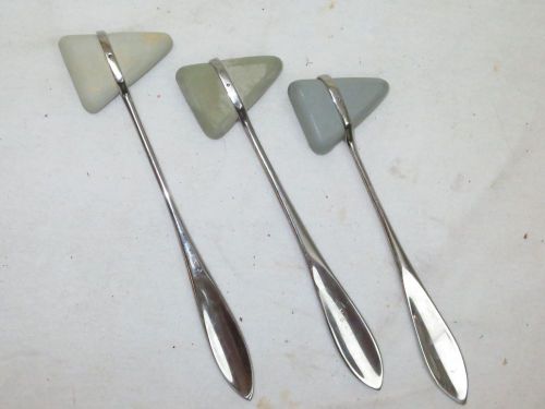 Lot set of 3 medical neurological reflex hammer germany v. mueller a de10720 for sale