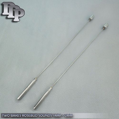 Two Pcs Bakes Rosebud Urethral Sounds 11MM &amp; 12MM