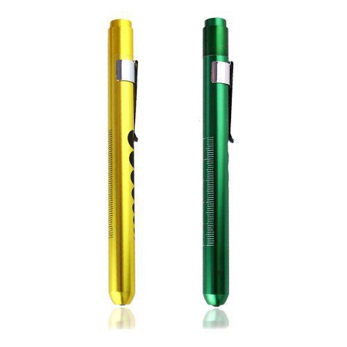 ZITRADES® White color 2pcs Colored Diagnostic Reusable LED PENLIGHT with Pupil G