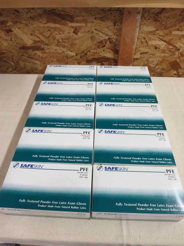 New Case of 1000 SafeSkin PFE powder free latex gloves - X-Small