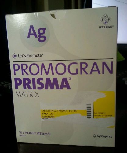 PROMOGRAN PRISMA LARGE 19.07&#034; SYSTAGENIX MATRIX WOUND DRESSING NEW BOX OF 10