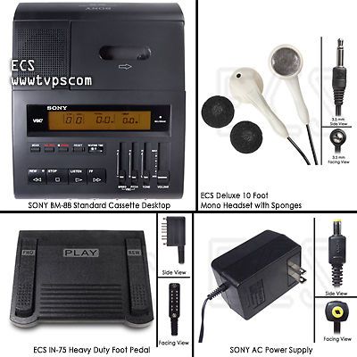 SONY BM-88T BM88T Standard Cassette Transcriber