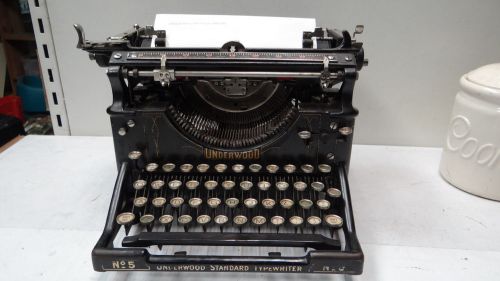 Underwood standard typewriter no 5 chicago mechanical writing machine jan 1915 for sale