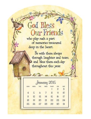 Miles kimball mini magnetic god bless birdhouse calendar  for sale