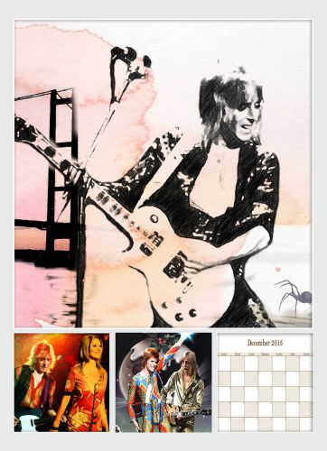 2015 Mick Ronson Art calendar