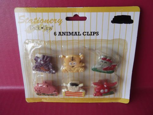 OLD STATIONARY PICK.UPS &#034;6 ANIMAL CLIPS&#034; KINGSBRIDGE INTERNATIONAL