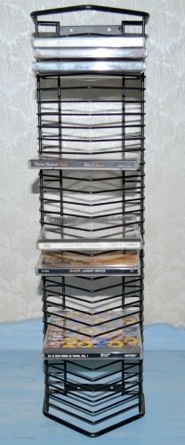 CD Holder, Black Metal Rack, Storage, Stand wall, tower Store  Organizer 35 CD