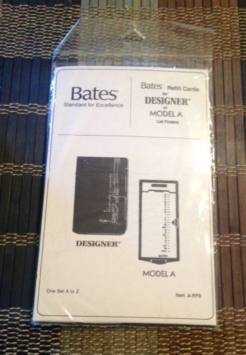 New/Sealed- BATES REFILL CARDS FOR DESIGNER OR MODEL A  LIST FINDERS