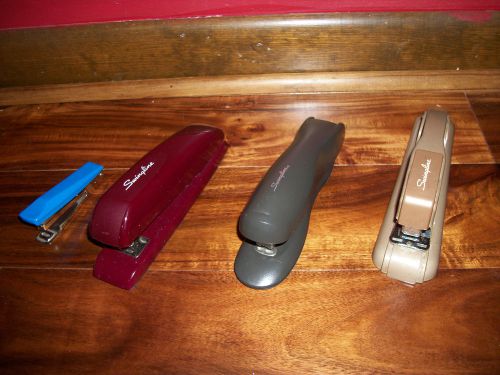 Three Swingline Staplers + 1 Small Stapler