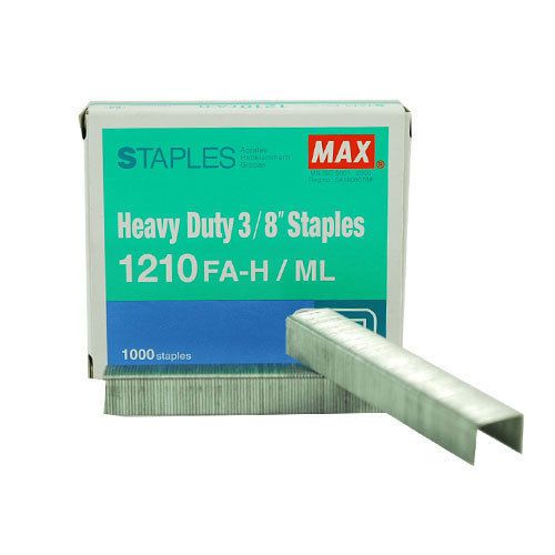 Max 3/8&#034; staples for the hd-12n series and hd-12f 1000 pack - 1210fa-h free ship for sale