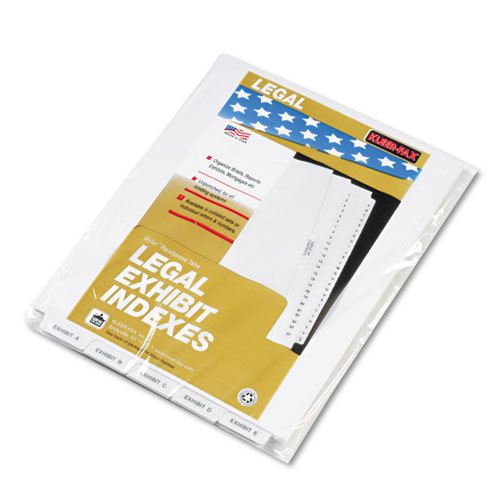 80000 Series Bottom Tab Legal Index Dividers, Label &#034;Exhibit A&#034; - &#034;Exhibit Z&#034;