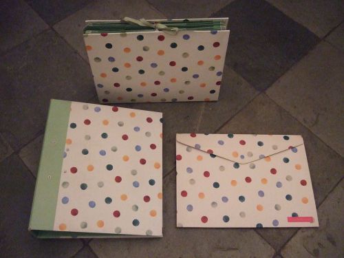 Emma Bridgewater Polka Dot Expanding File, Lever Arch Folder and Wallet file