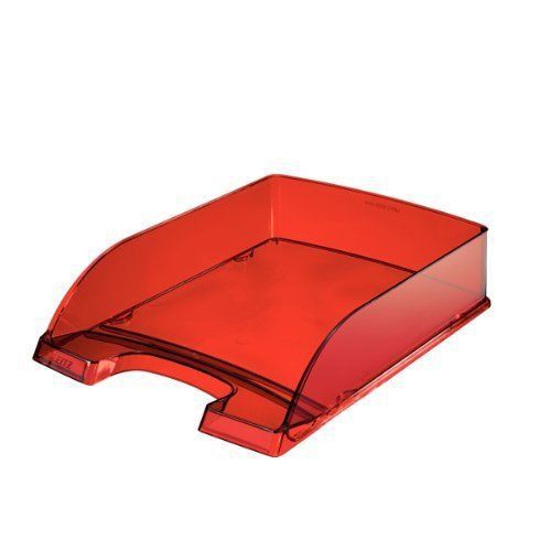 Leitz Plus A4 Standard Letter Tray - Translucent Dark Red