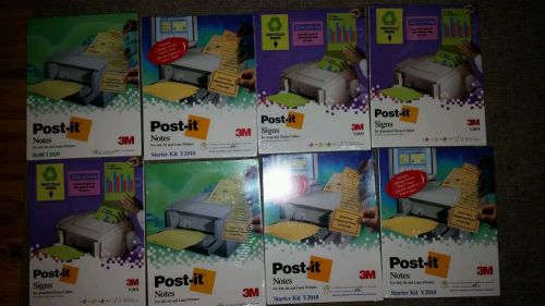 New LOT of 8 POST-IT Signs Notes Ink Jet Laser Printer Paper y2010 Y2030 y2031