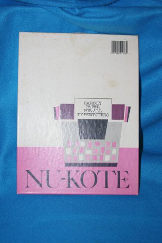 Nu-kote carbon paper for all typewriters - nk-11 1/2 - black - 56 sheets for sale