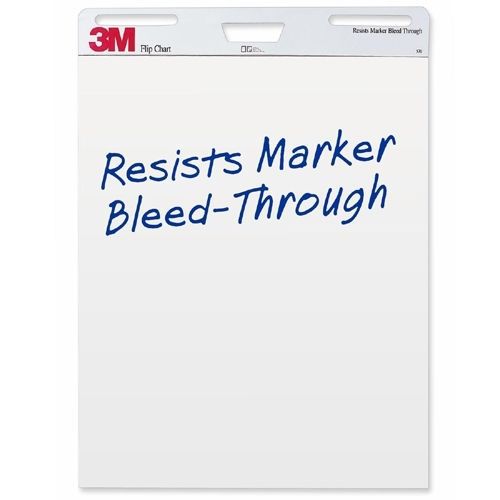 3M 570 Flipchart Plain 30 Sheets/Pad 25inx35in 2/PK White