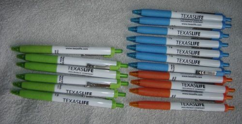 Papermate InkJoy Pen Lot 300RT Black Ink Lime Orange Blue Texas Life Ad New 17