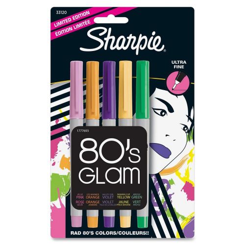 Sharpie Permanent Marker Ultra Fine Marker - Assorted Ink - 5 / Pack SAN33120