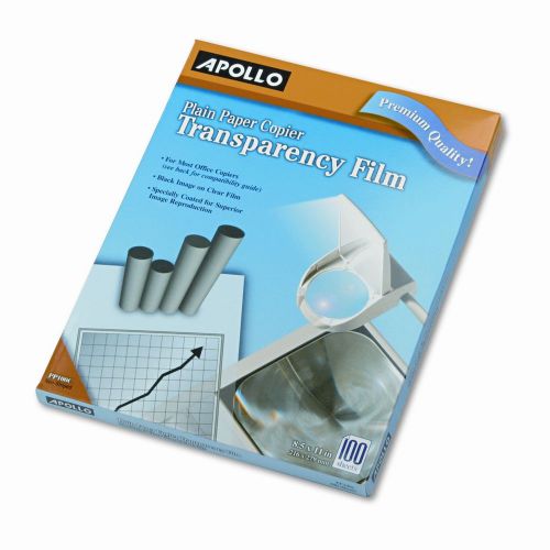 Apollo c/o Acco World Plain Paper Copier Transparency Film, Letter, 100/Box