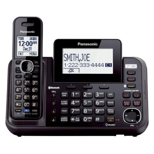 PANASONIC KX-TG9541B 2 LINE CORDLESS, LINK TO CELL, USB